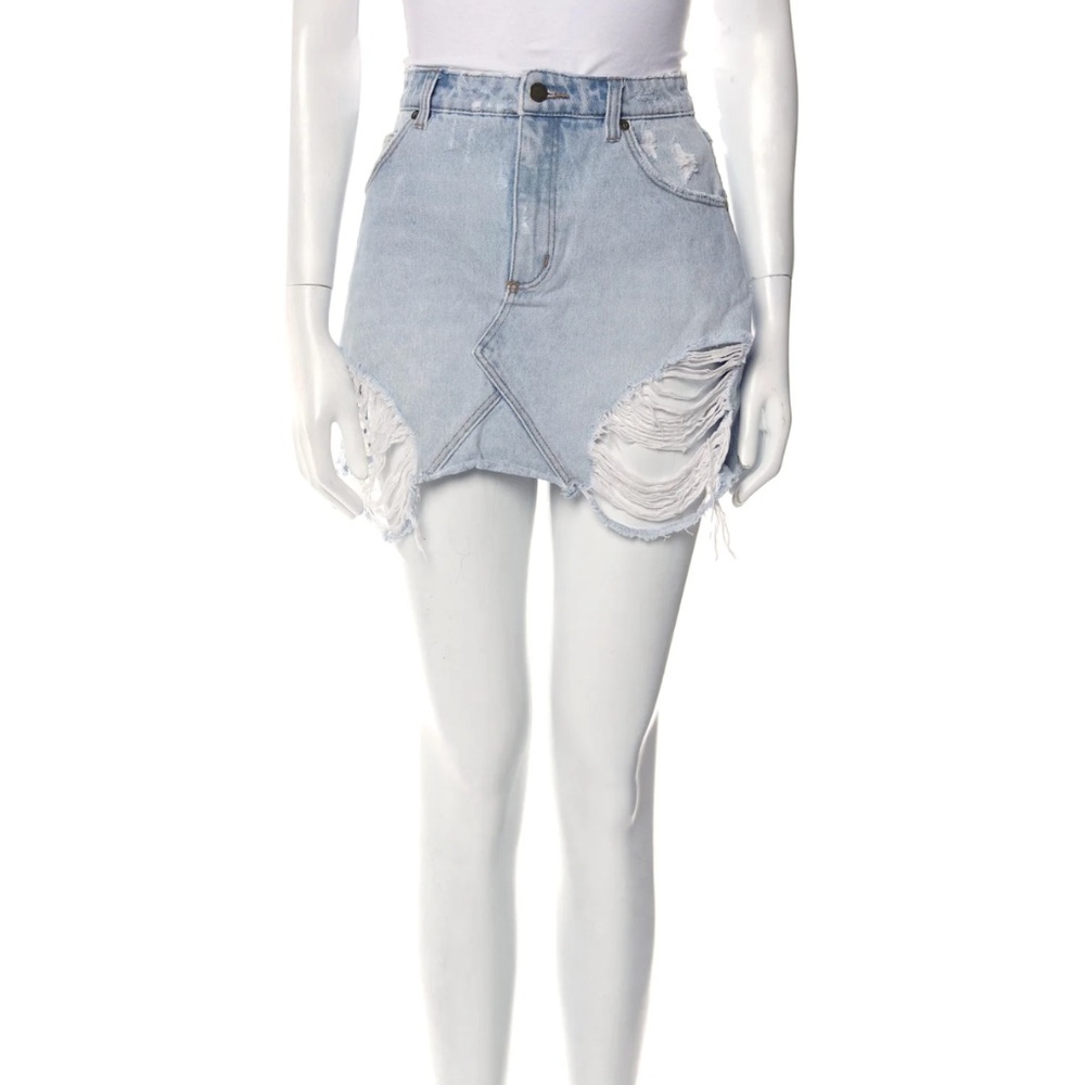 Rolla's Distressed Accents Mini Jean Skirt